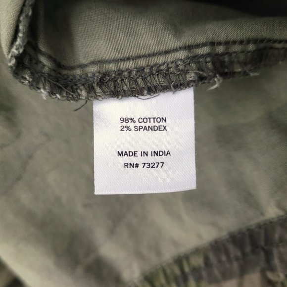 SO Camouflage Utility Twill Jacket with Drawstring Size L Army Green - Picture 11 of 11